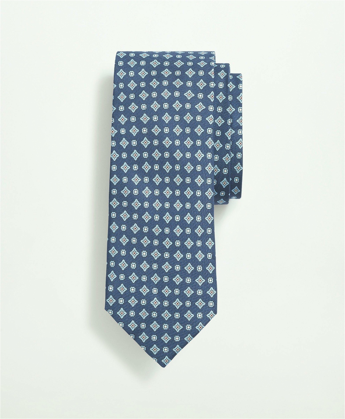 Brooks Brothers Men's Silk Foulard Print Tie | Navy/Blue