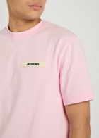 Jacquemus Le T-shirt Gros Grain Cotton T-shirt Pink