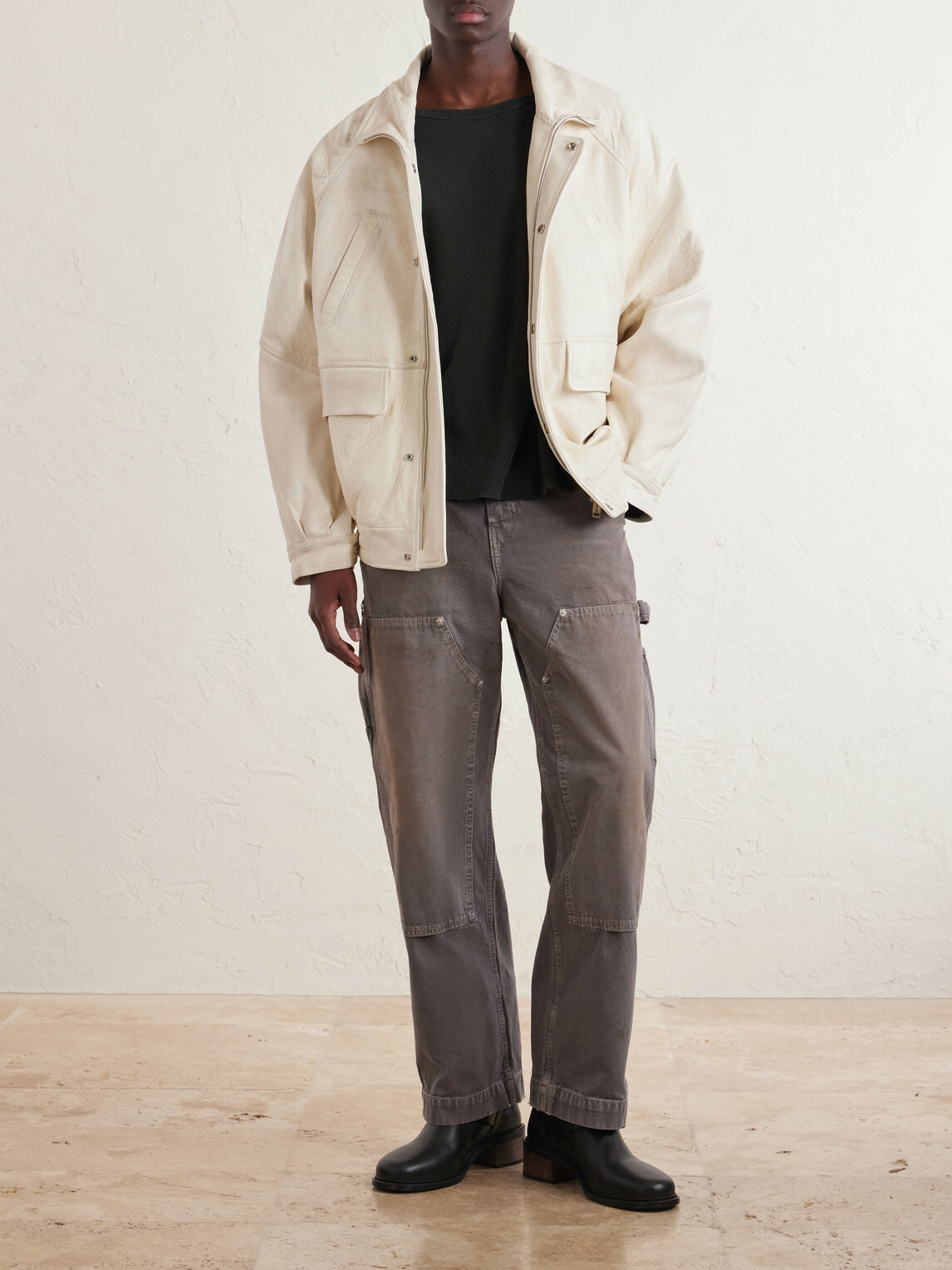 Enfants Riches Déprimés - Prince Phillip's Childhood Leather Jacket - White