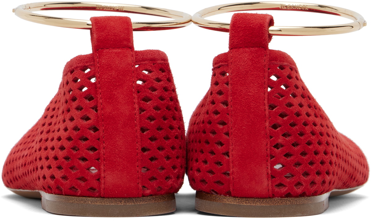 Jil Sander Red Ring Ballerina Flats