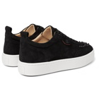 Christian Louboutin - Happyrui Spiked Suede Sneakers - Black