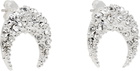 Marine Serre Silver Moon Stud Earrings