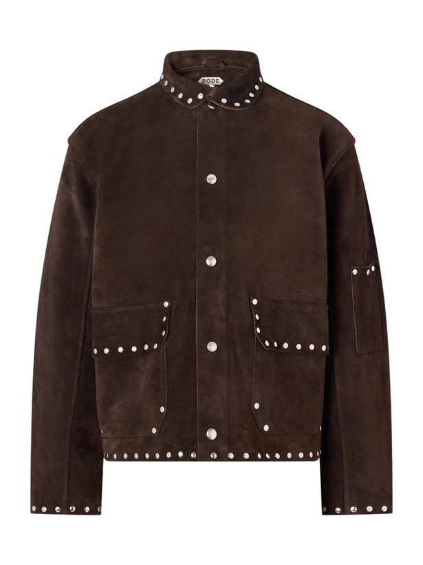 Photo: BODE - Studded Suede Jacket - Brown