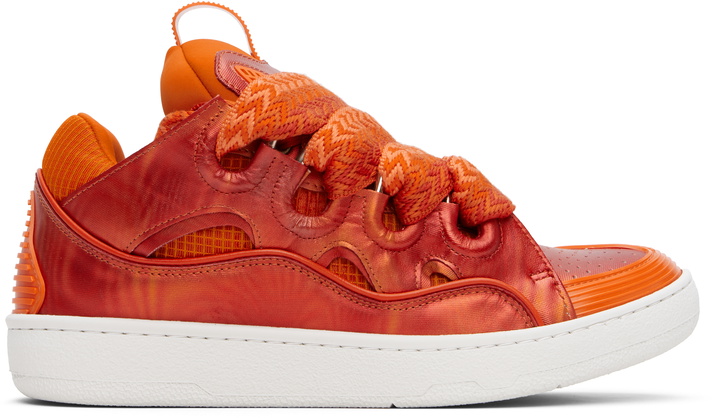 Photo: Lanvin Orange Curb Sneakers