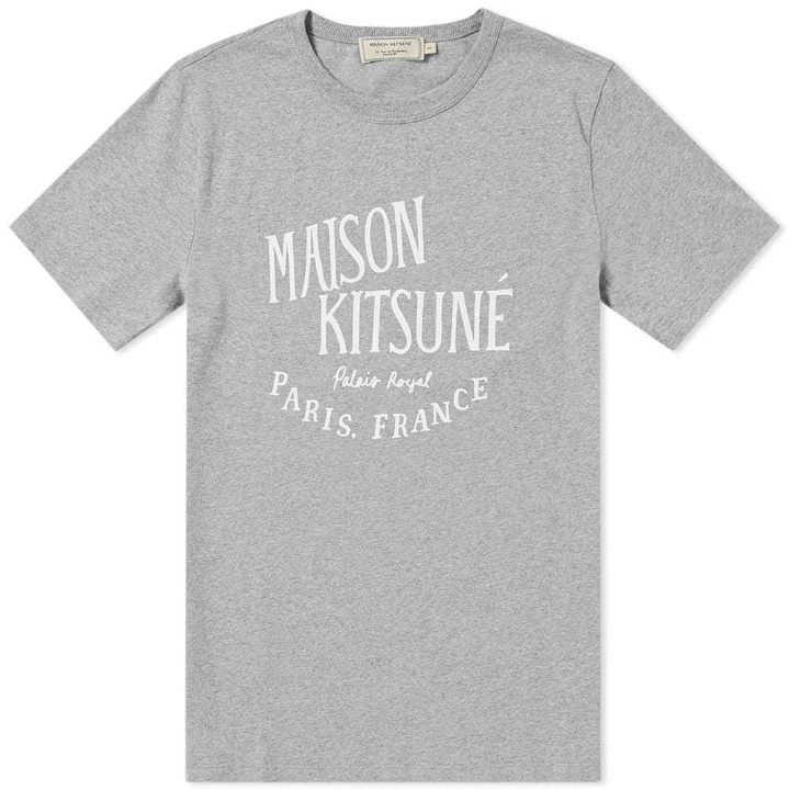 Photo: Maison Kitsun&eacute; Palais Royal Tee Grey Melange & White