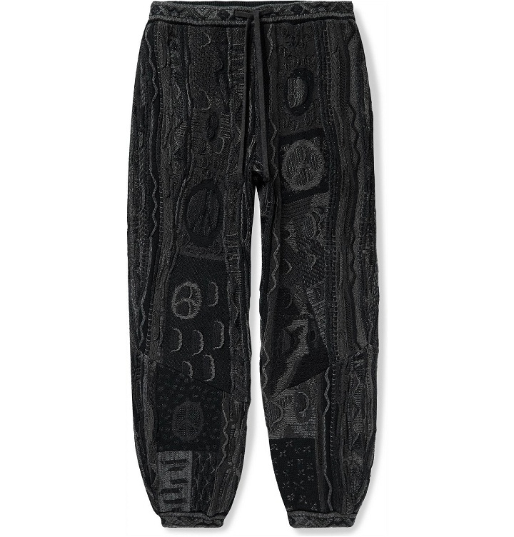 Photo: KAPITAL - Boro Tapered Cotton-Blend Jacquard Sweatpants - Black