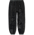 KAPITAL - Boro Tapered Cotton-Blend Jacquard Sweatpants - Black