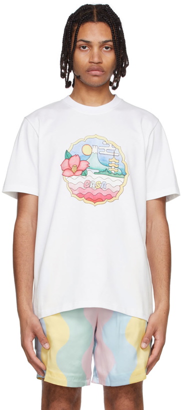 Photo: Casablanca White Organic Cotton T-Shirt
