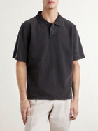Corridor - Garment-Dyed Cotton-Piqué Polo Shirt - Black
