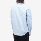 Maison Kitsuné Men's Fox Head Embroidery Classic Shirt in Light Blue