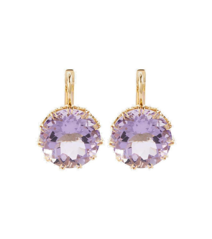 Photo: Ileana Makri 18kt gold earrings with amethysts