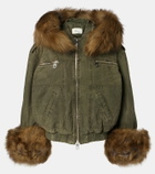 Blumarine Cotton canvas bomber jacket