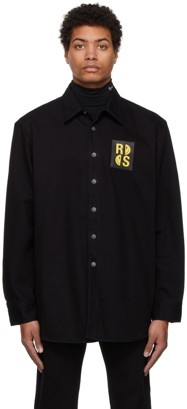 Photo: Raf Simons Black Smiley Edition Denim Shirt