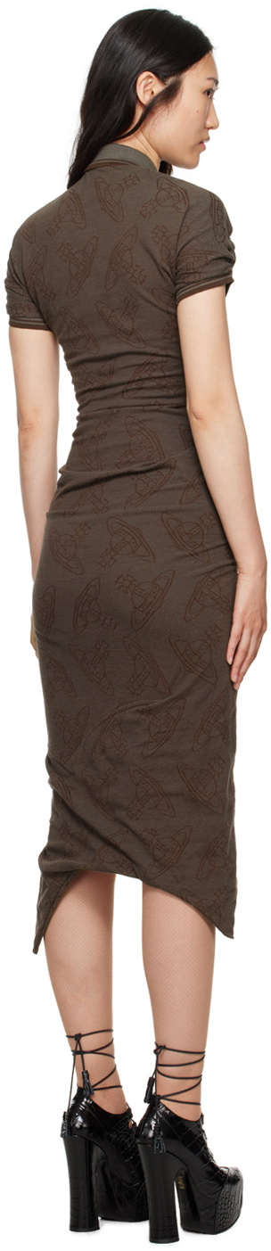Vivienne Westwood Brown Pulling Midi Dress