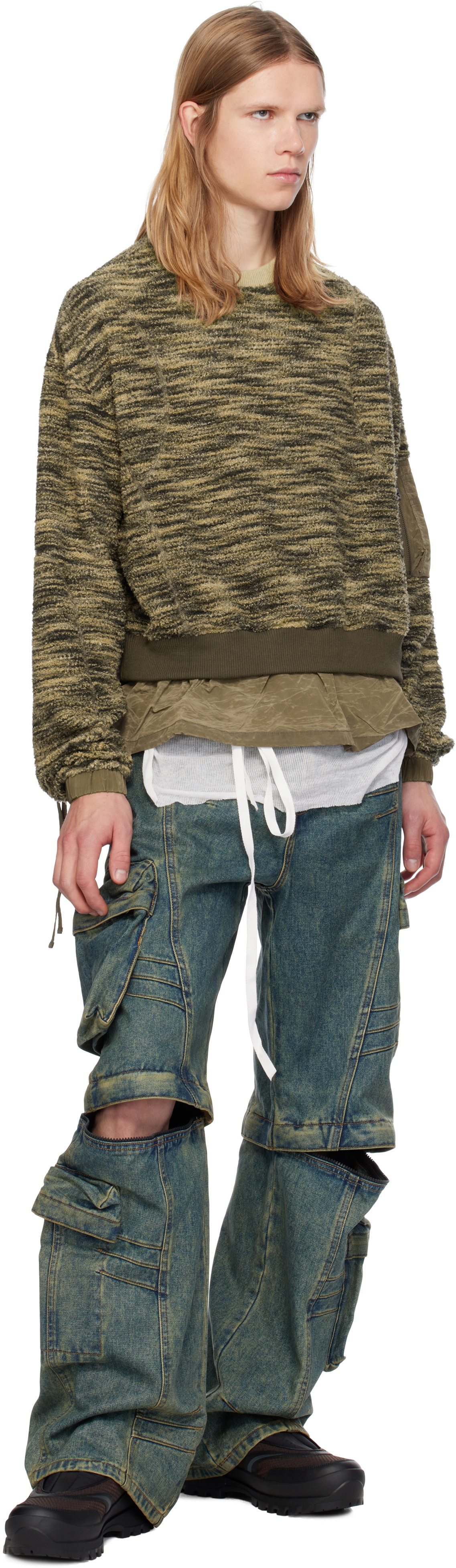 Andersson Bell Khaki Layered Fleece Sweatshirt