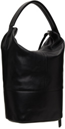 Lemaire Black Vegetable-Tanned Leather Tote Bag