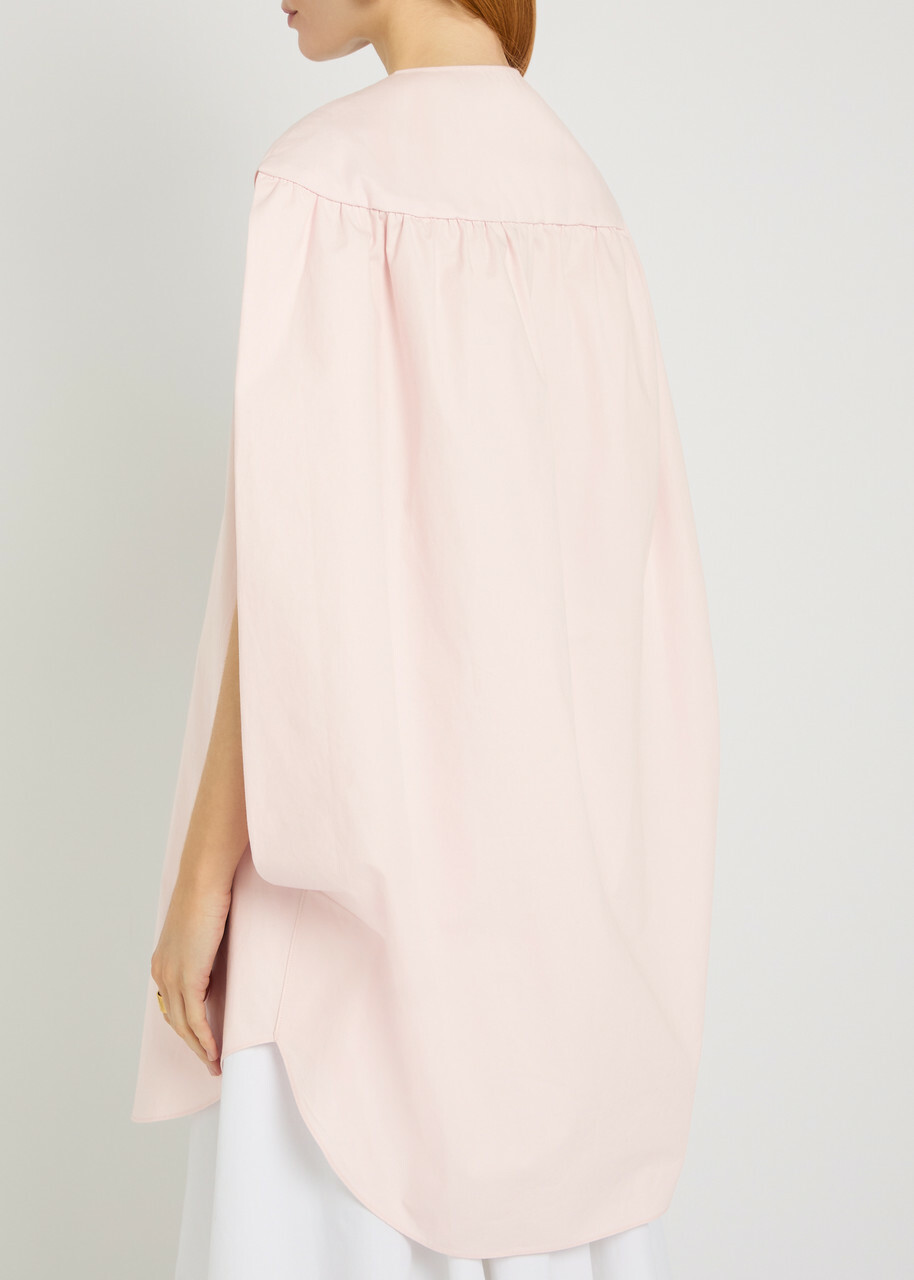 Jacquemus La Robe Berlingot Cotton-poplin Mini Shirt Dress Light Pink