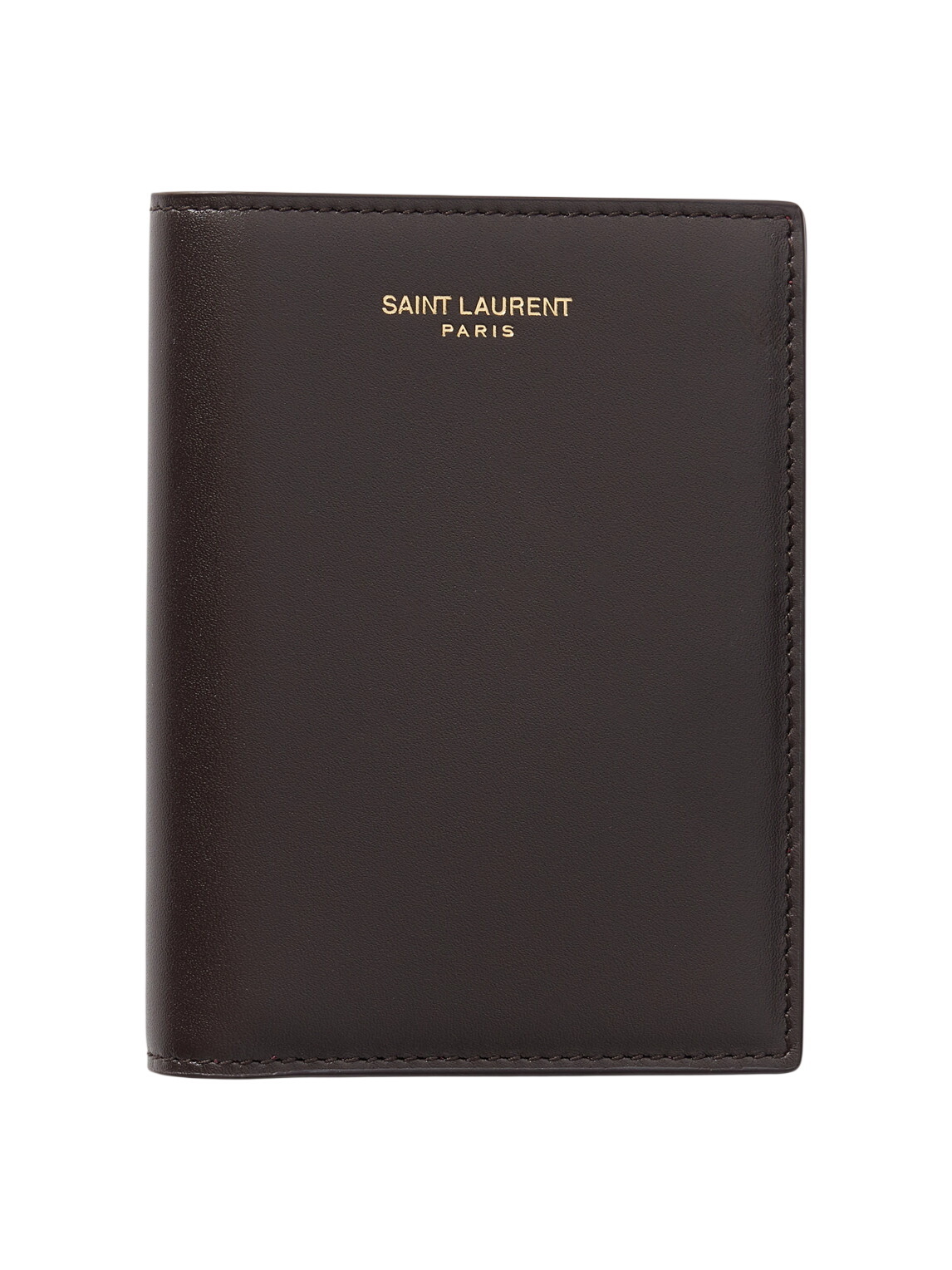 SAINT LAURENT - Cross-Grain Leather Bifold Wallet Saint Laurent