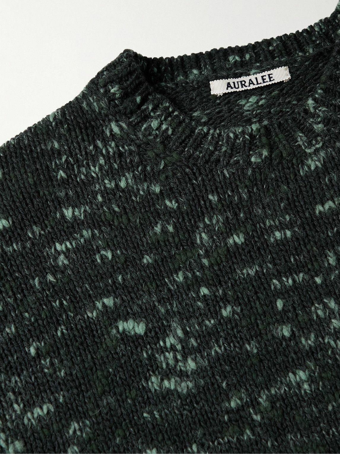 Auralee - Space-Dyed Wool Sweater - Green Auralee