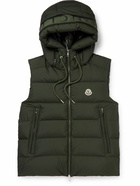 Moncler - Cardamine Logo-Appliquéd Quilted Shell Hooded Down Gilet - Green