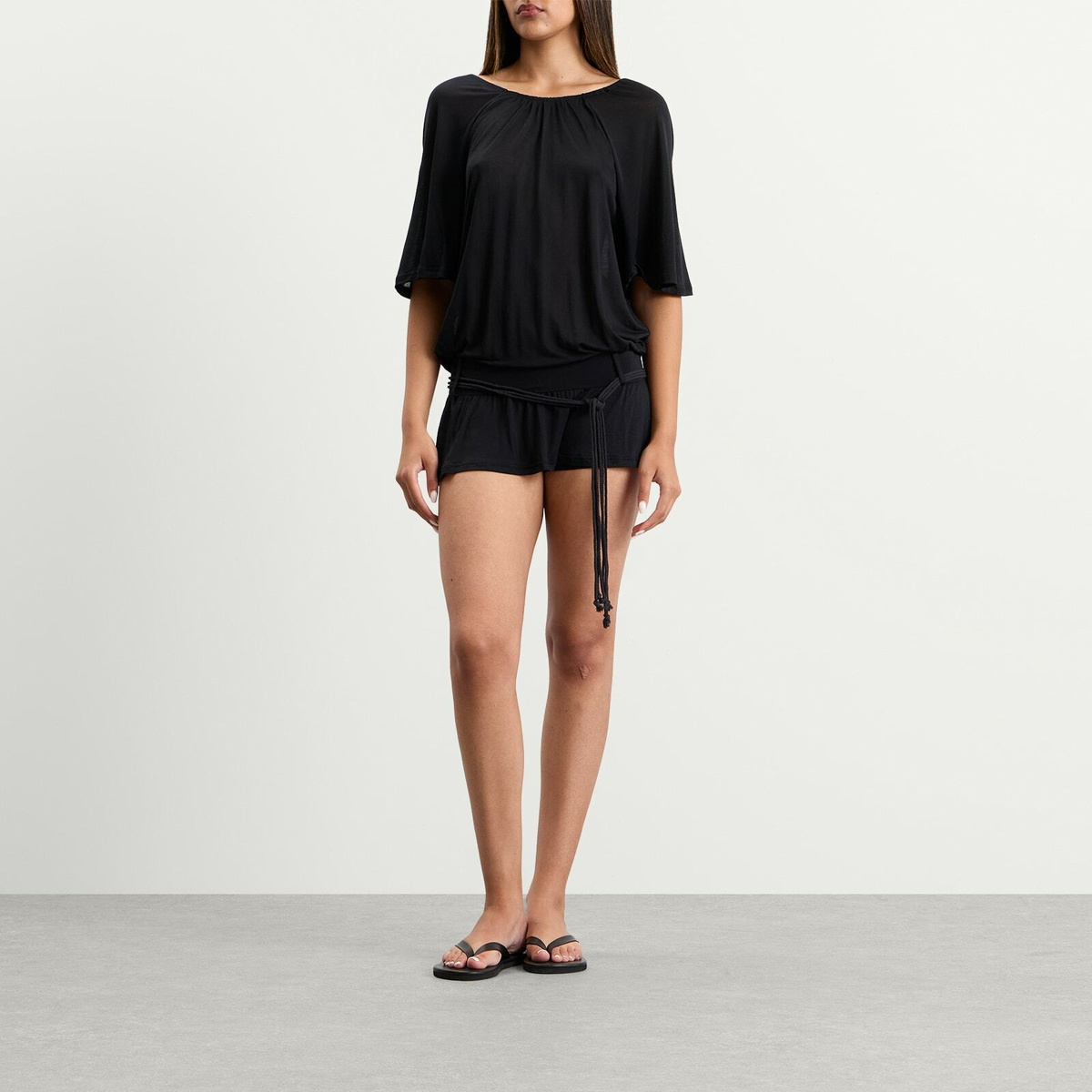 Peachy Den Women's Blanche Skort Dress in Onyx