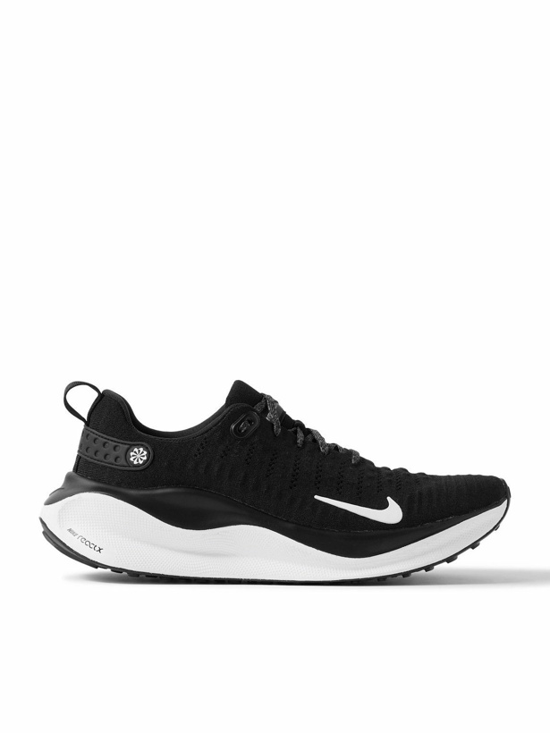 Photo: Nike Running - React Infinity Run 4 Rubber-Trimmed Flyknit Sneakers - Black