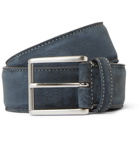 Anderson's - 4cm Grey Nubuck Belt - Gray