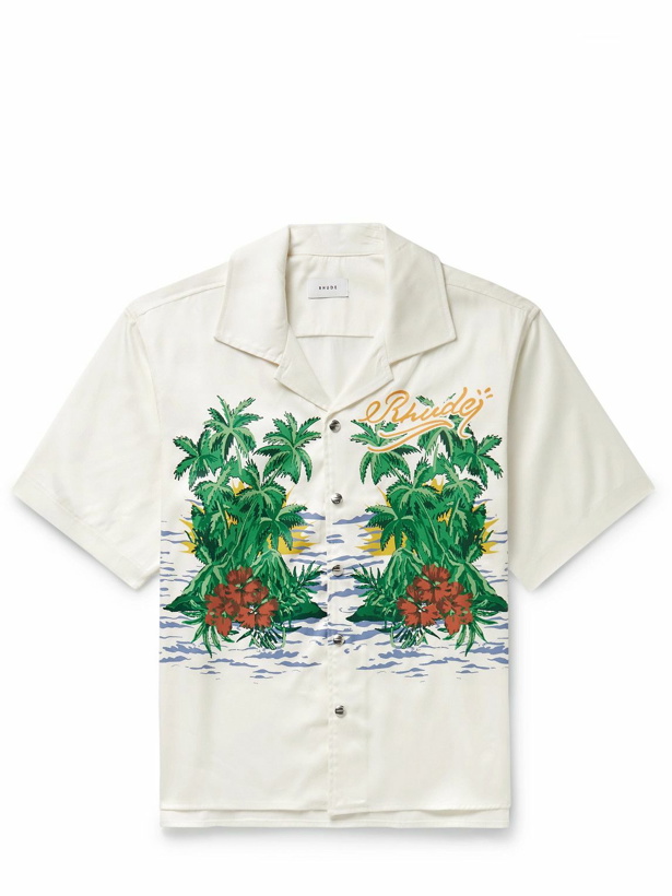 Photo: Rhude - Palmas Camp-Collar Printed Lyocell-Blend Twill Shirt - White