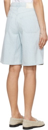 rag & bone Blue Tailored McKenna Textured Denim Shorts