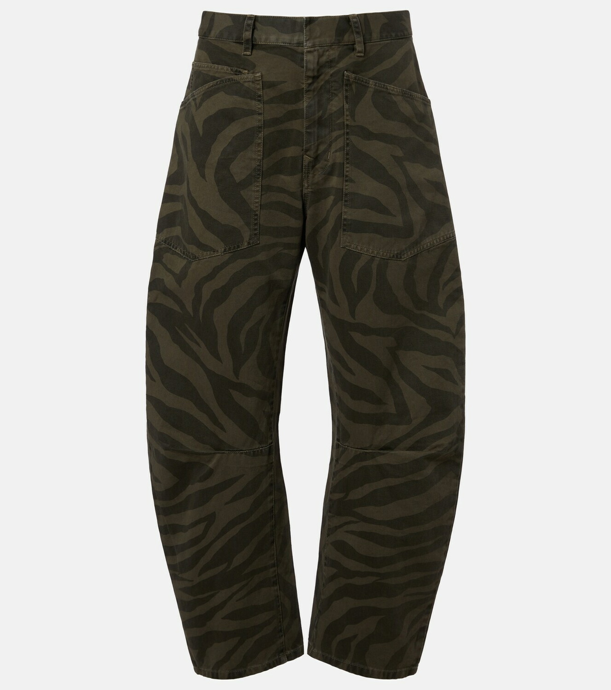 Nili Lotan Shon cropped barrel-leg jeans