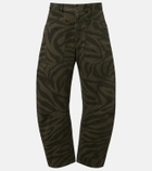 Nili Lotan Shon cropped barrel-leg jeans