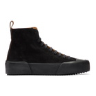 Jil Sander Black Suede Sneakers