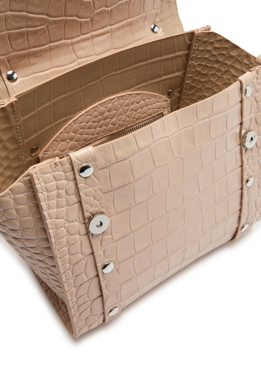 Vivienne Westwood Betty Small Crocodile-effect Leather top Handle bag - Cream - One Size