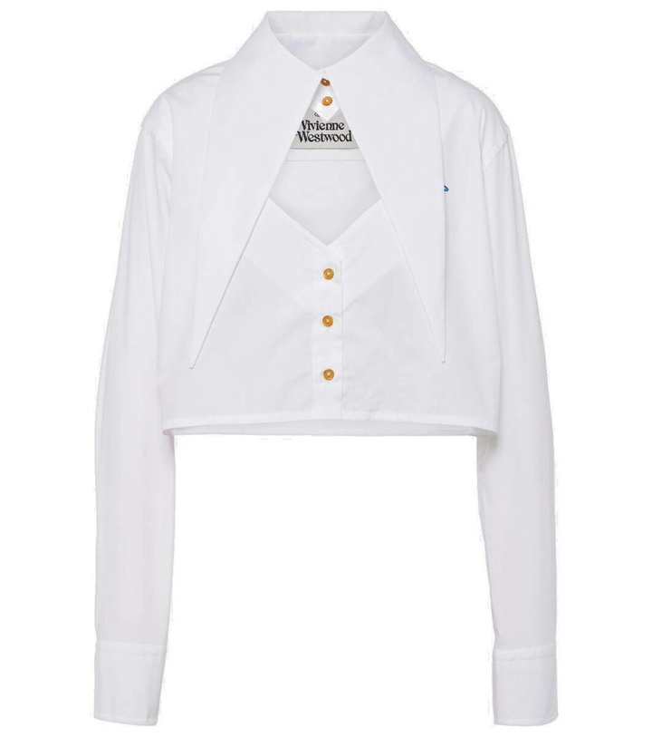 Photo: Vivienne Westwood Cut-off Heart cropped cotton shirt