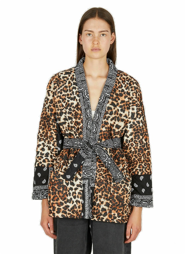 Photo: Leopard Print Kimono Jacket in Brown
