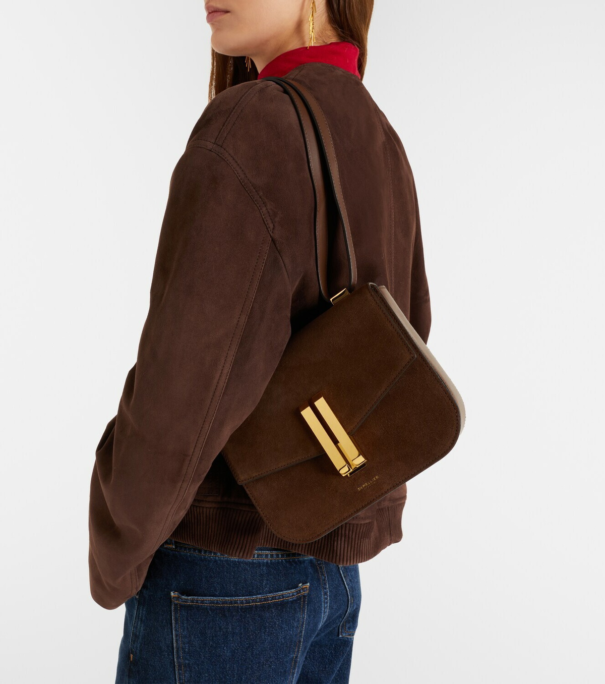 DeMellier Vancouver suede shoulder bag