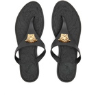 Versace Women's Medusa Head Thong Sandal in Black