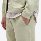 Folk Men's Herringbone Drawcord Assembly Trousers in Light Olive