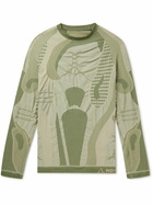 ROA - Jacquard-Knit Base Layer - Green