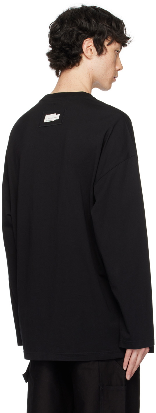 Feng Chen Wang Black Double Neck Jersey T-shirt