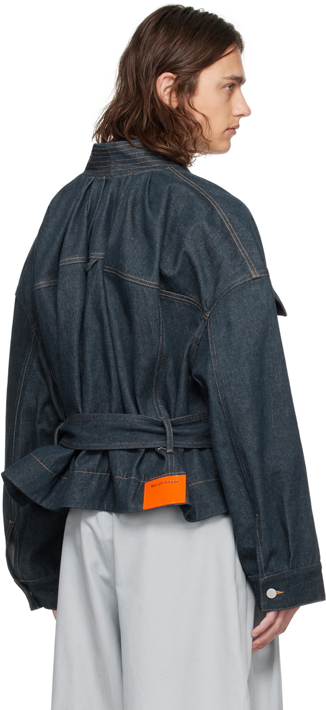 Meryll Rogge Indigo Belted Denim Jacket