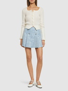 SELF-PORTRAIT - Sequined Bouclé Mini Skirt