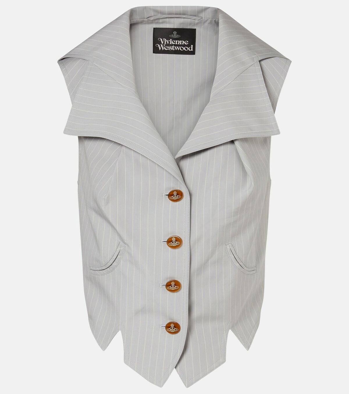 Vivienne Westwood Meryl pinstripe cotton waistcoat