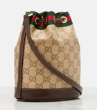 Gucci Web Stripe Mini GG canvas bucket bag