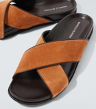 Manolo Blahnik Chiltern suede slides