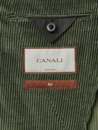 Canali - Kei Unstructured Double-Breasted Cotton-Blend Corduroy Suit Jacket - Green