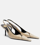 Saint Laurent Babylone eel leather slingback pumps