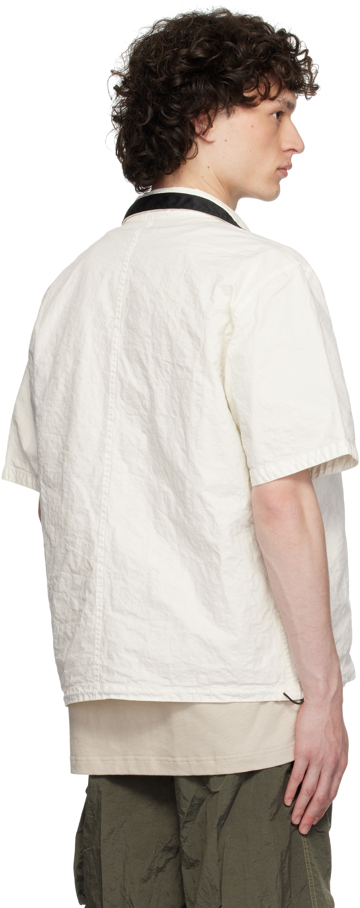 Stone Island Off-White Organic Look Nylon Panama-TC Shirt Stone Island
