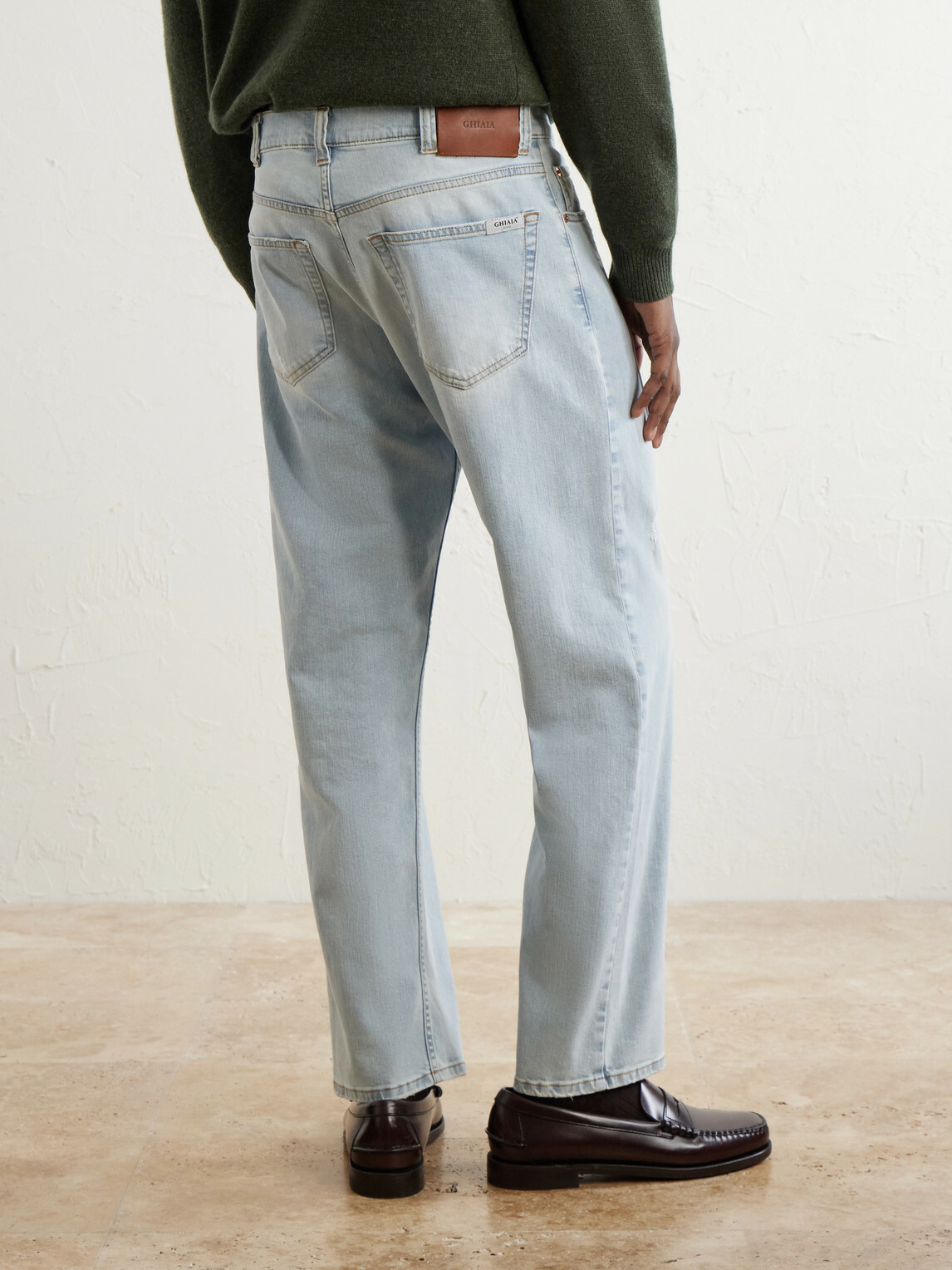 Ghiaia Cashmere - Straight-Leg Distressed Jeans - Blue