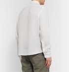 Brunello Cucinelli - Button-Down Collar Linen Half-Placket Shirt - White